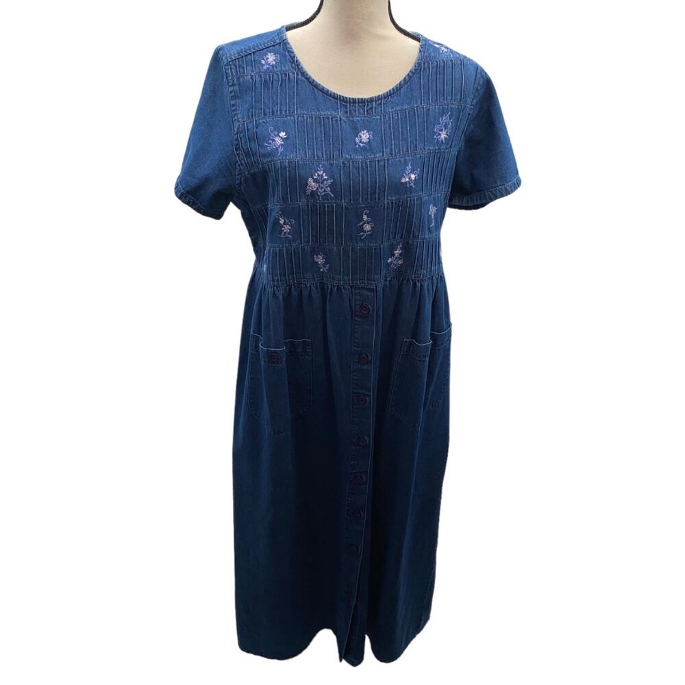 Erika & Co Large 90’s Denim Maxi Dress